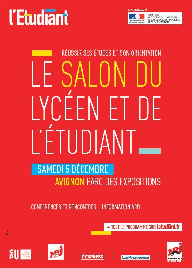 Visuel Affiche du Salon lEtudiant dAvignon f1e27