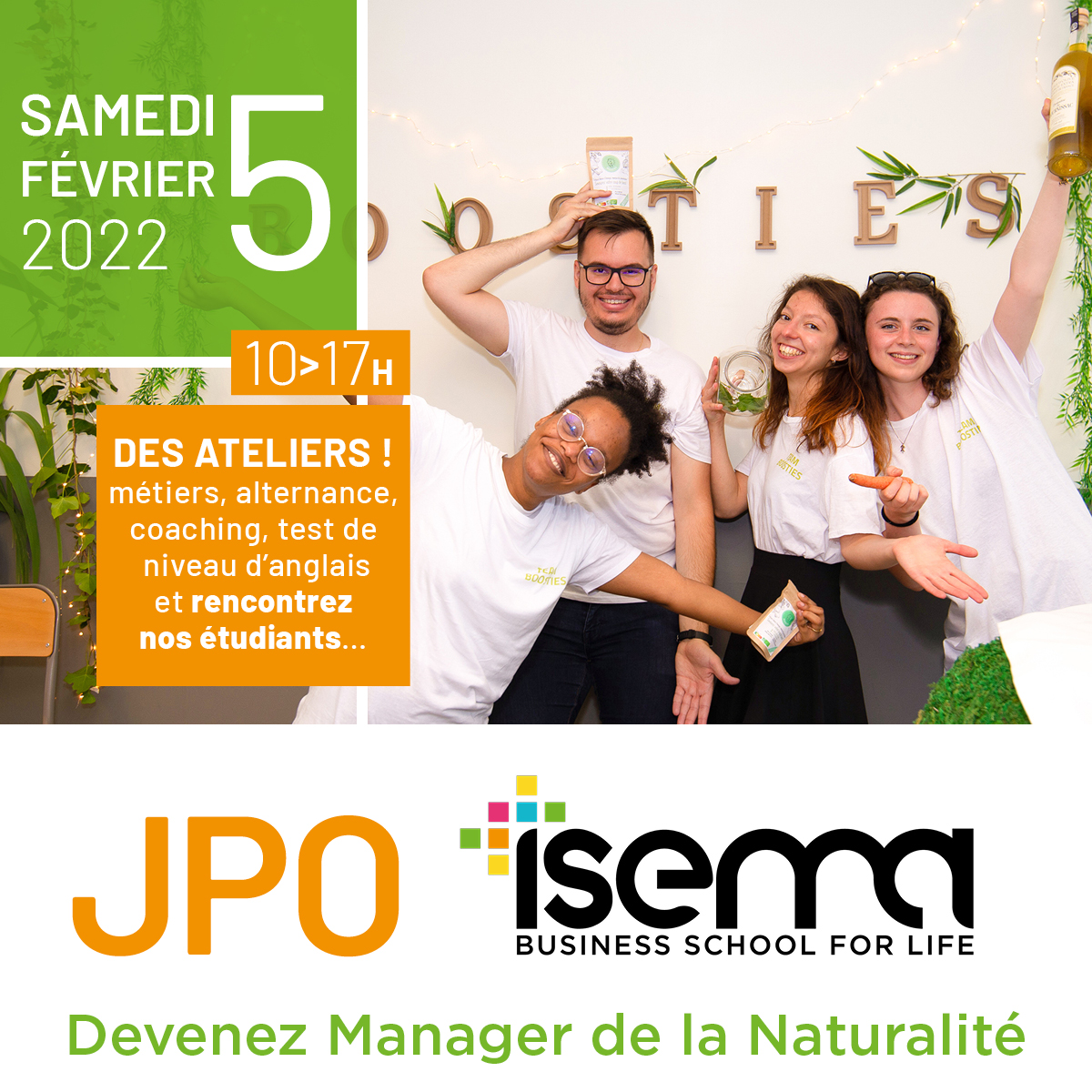 Samedi 5 Février 2022 Journée Portes Ouvertes de l'Isema • Isema